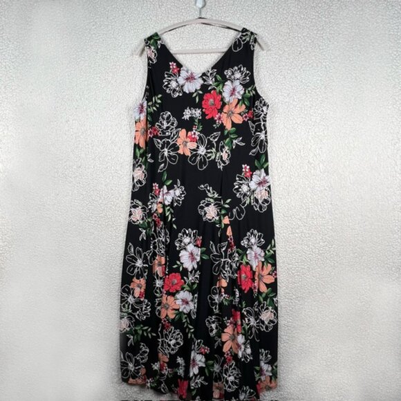 ROBBIE BEE Womens Plus Size Floral-Print Cowlneck Midi Dress, Size  2X - Picture 3 of 5